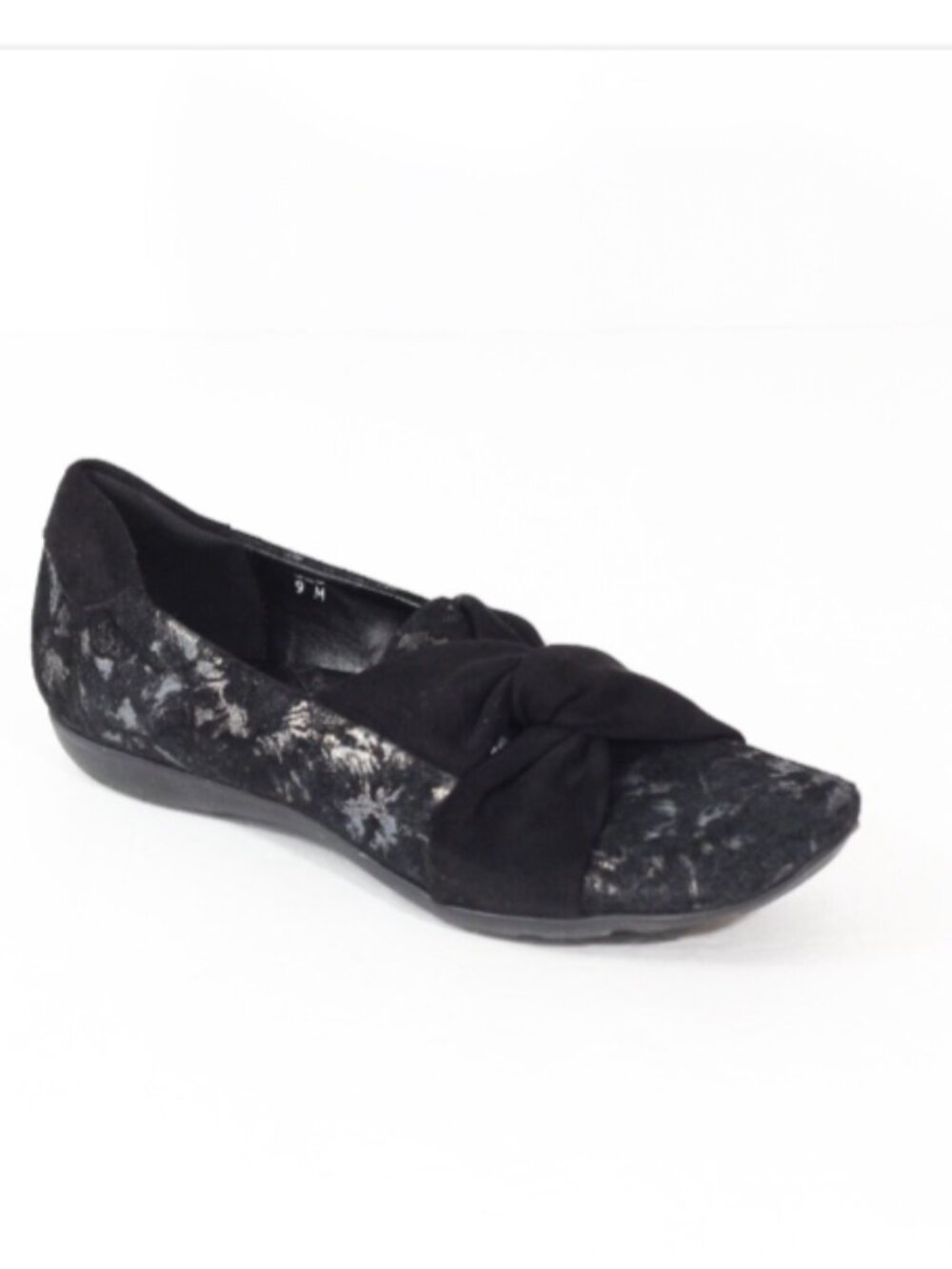 Sesto Meucci Ballet Flat sz 9 Women Black Slip on made in Italy Designer Shoes